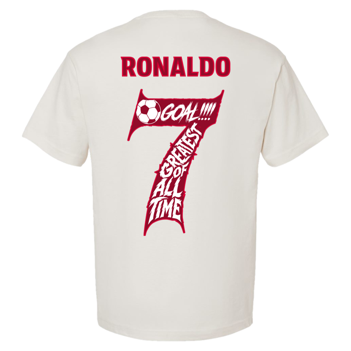Ronaldo - No.7 The G-O-A-T (White)