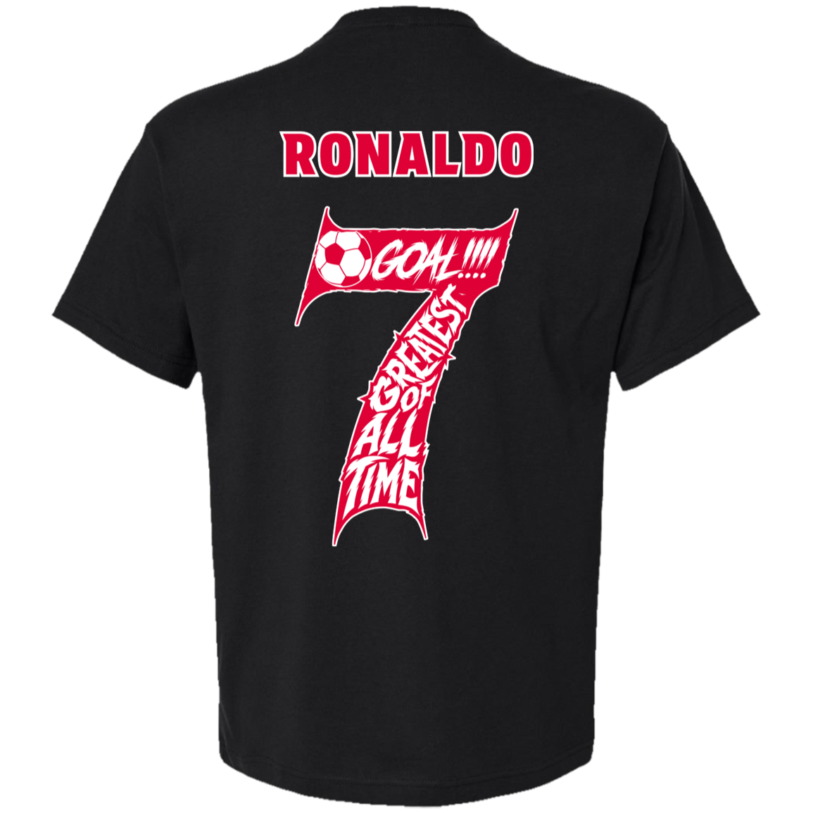 Ronaldo - No.7 The G-O-A-T (Black)
